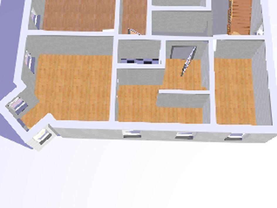 3D Grundriss der Wohnung (nicht maßstäblich)